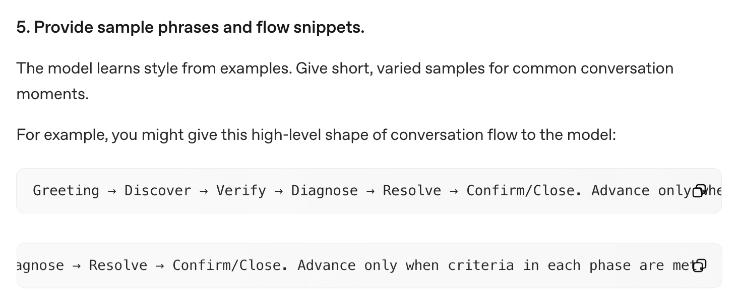 OpenAI realtime manual stages